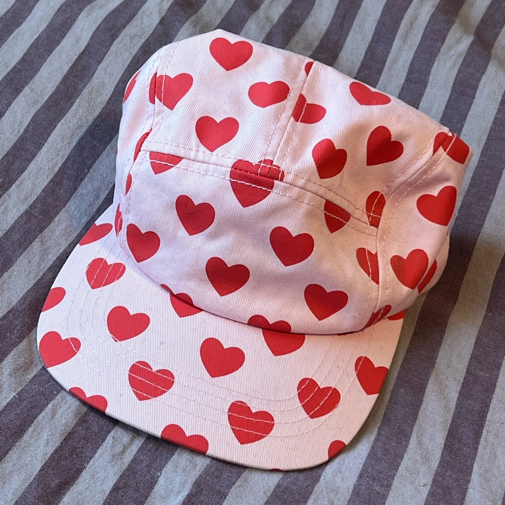 LAZY OAF PINK AND RED HEART HAT